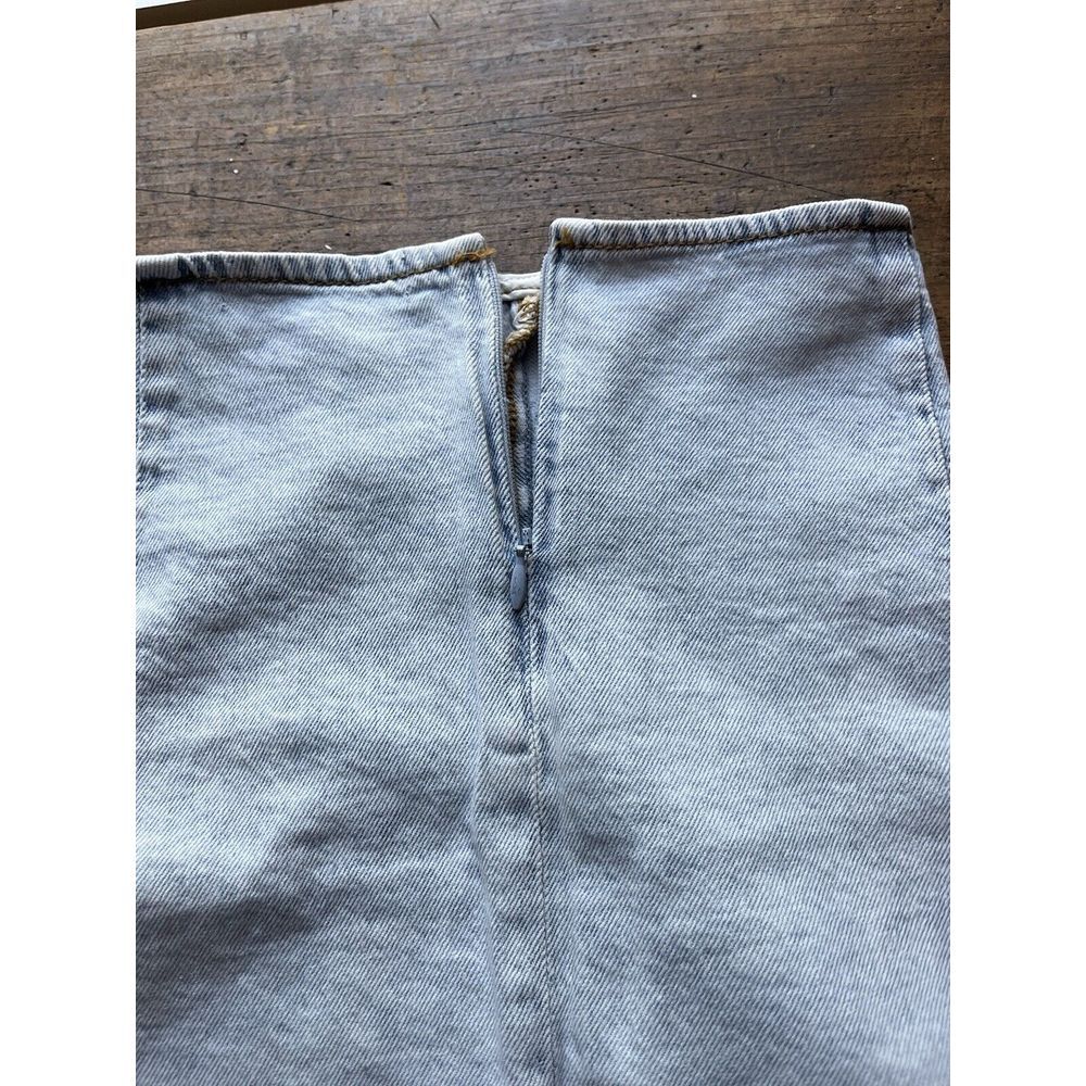 We Wore What Skirt Size Large Womens Light Blue Cut Out Denim Mini NWT - Picture 10 of 10